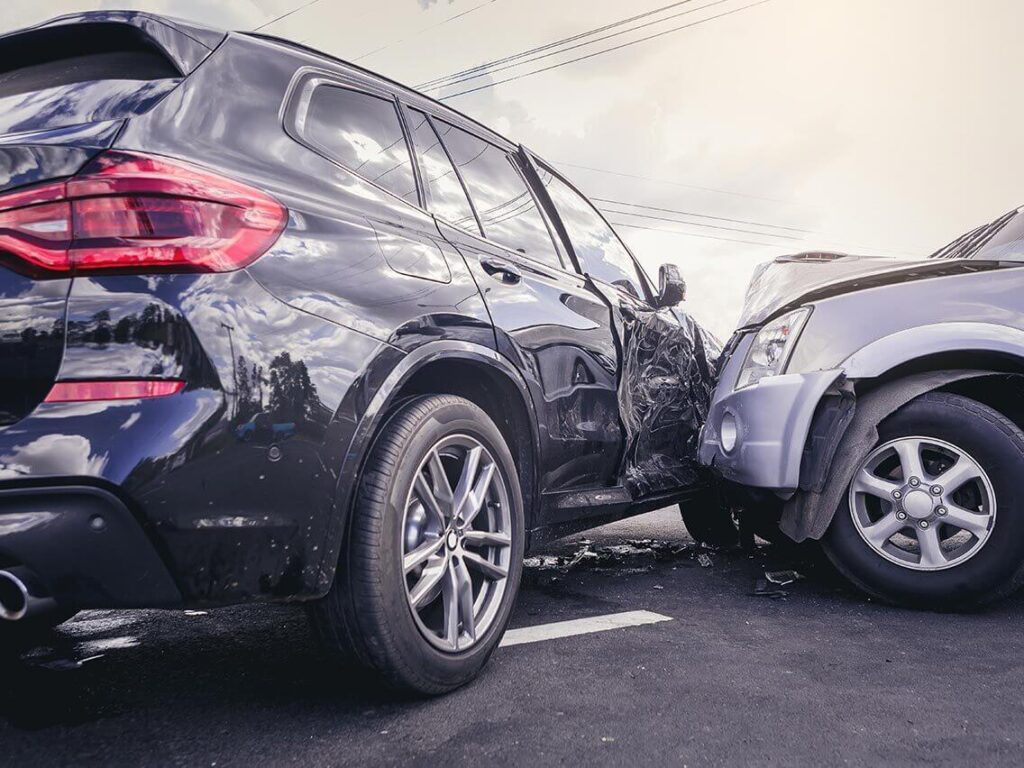 An auto accident illustrating potential damages
